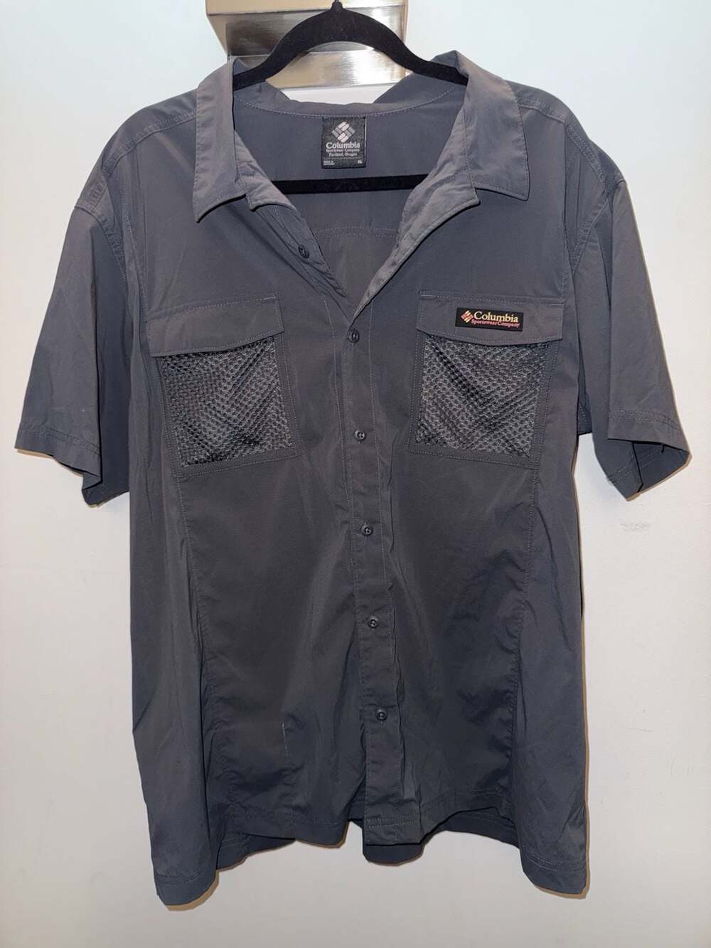 Columbia Wild Cast Short-Sleeve Shirt Size XL Gray